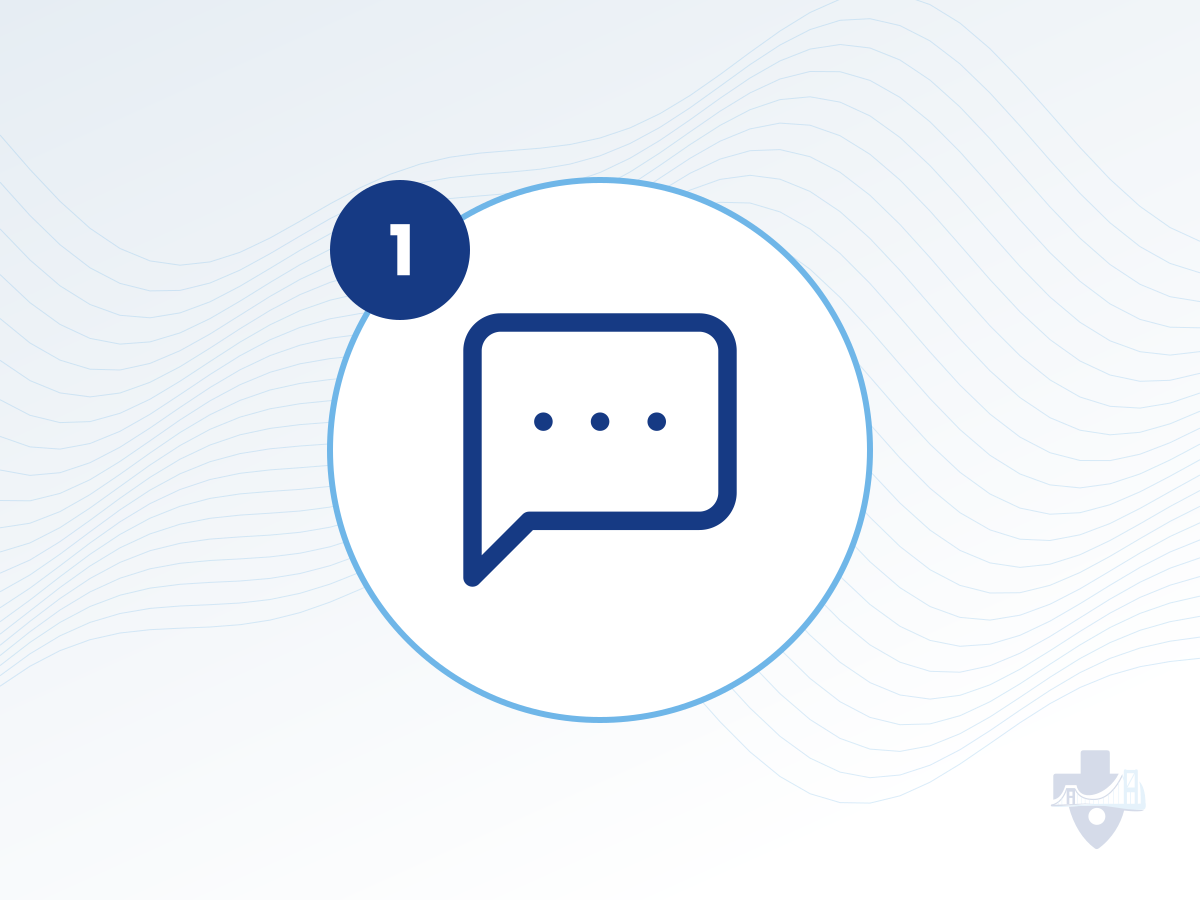 Step 1 — share your needs